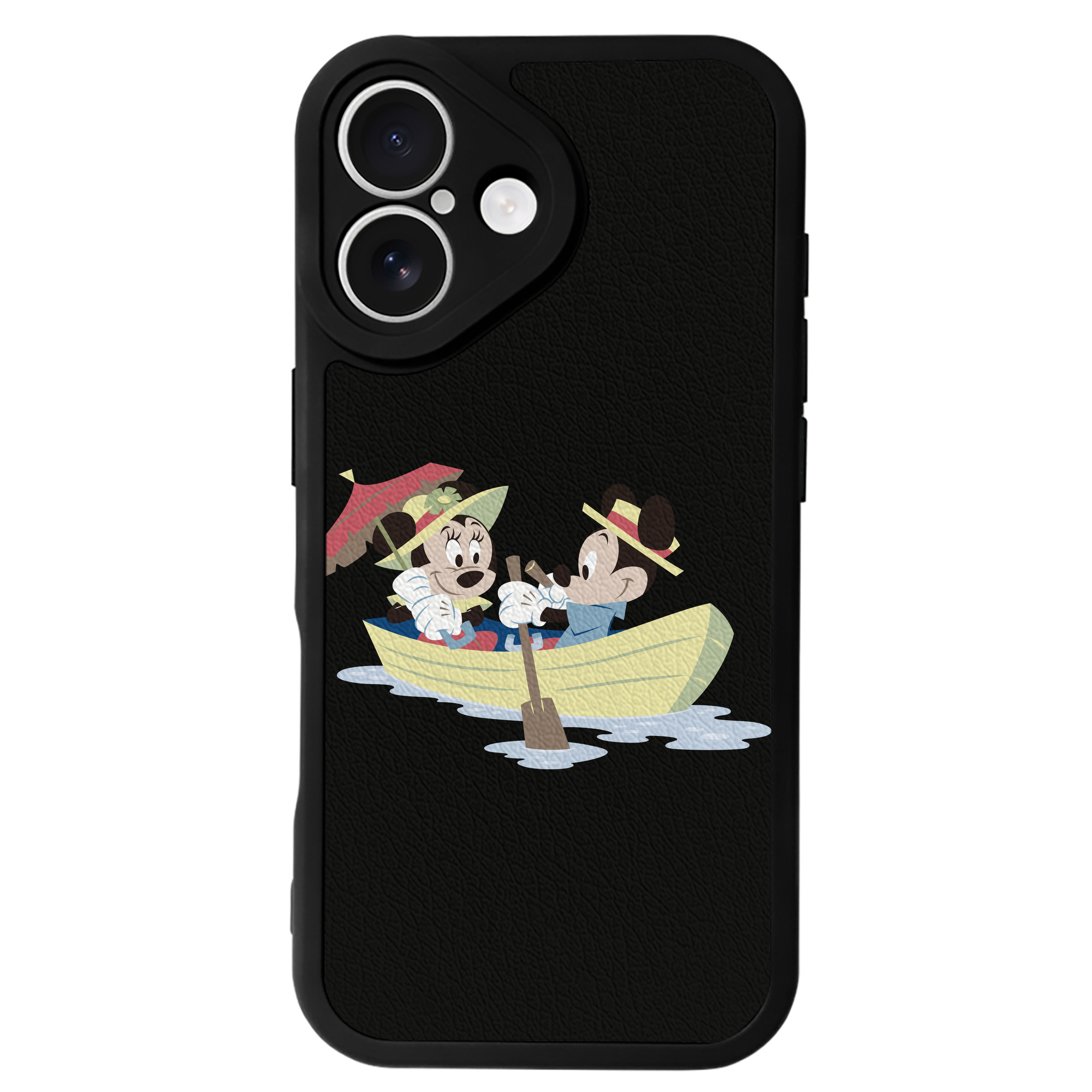 （画像用） ミッキーマウス Mickey Mouse 【iPhone 16シリーズ対応】シリコンスマホケース（レザー調） 材質：シリコン
